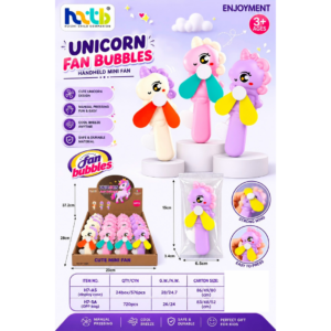 Unicorn Fan Bubbles Handheld Mini Fan