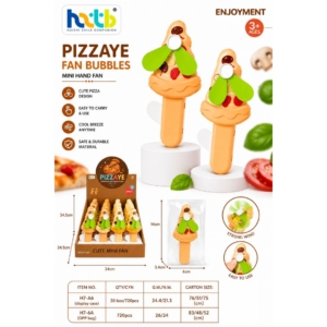 Pizzaye Fan Bubbles Mini Hand Fan